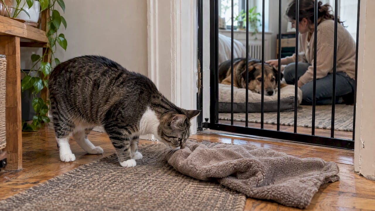 Introduce a Cat to a Dog With Fear Free Vet Support